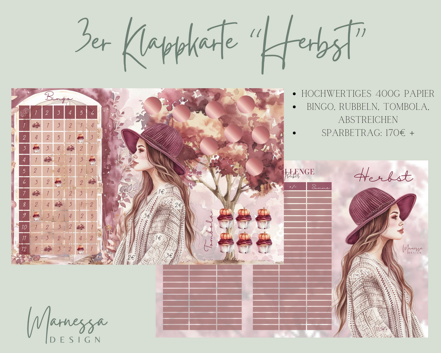3er Klappkarten Challenges | JAHRESZEITEN BUNDLE (Vorteilspreis)