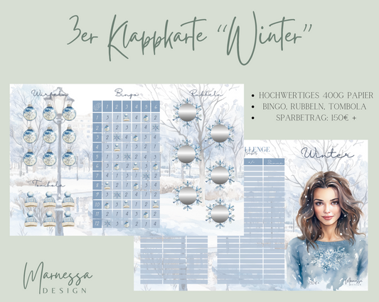 3er Klappkarte Challenge | WINTER