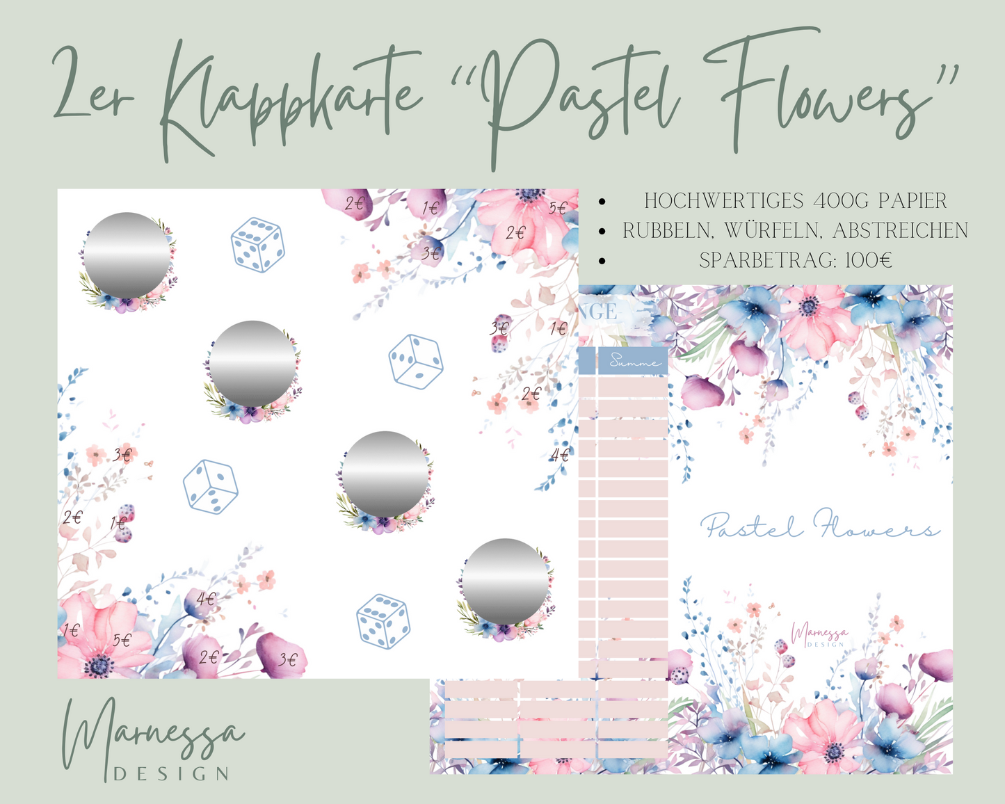 2er Klappkarte CLASSICS Challenge | PASTEL FLOWERS