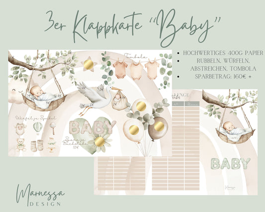 3er Klappkarte Challenge | BABY (B-Ware)