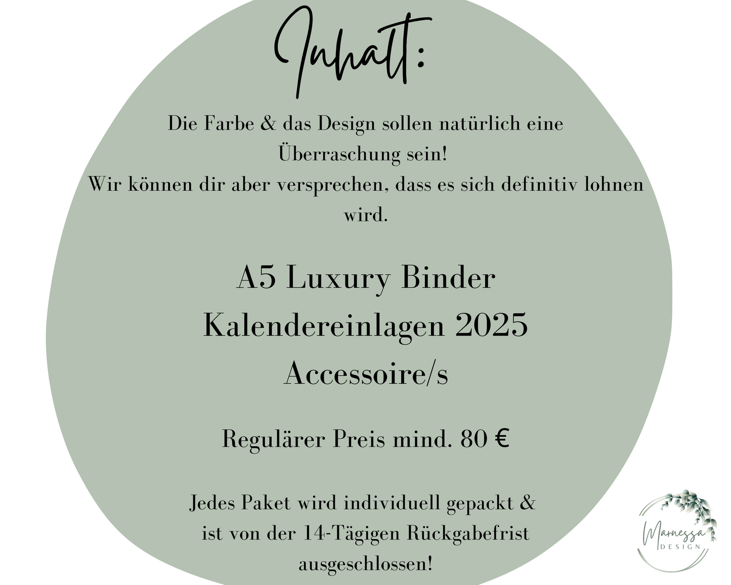 Mystery Box | A5 LUXURY BINDER & KALENDEREINLAGEN 2025
