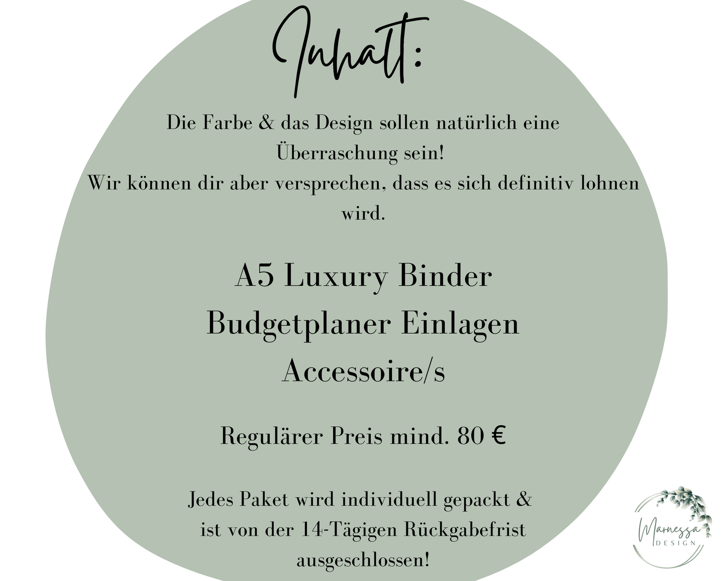 Mystery Box | A5 LUXURY BINDER & BUDGETPLANER EINLAGEN