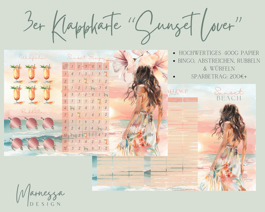 3er Klappkarte Challenge | SUNSET BEACH
