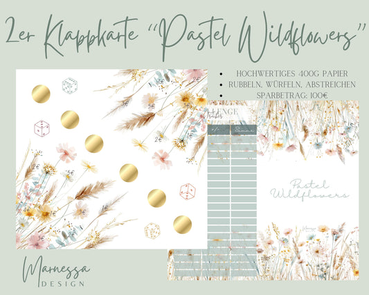 2er Klappkarte Challenge | PASTEL WILDFLOWERS (B-Ware)