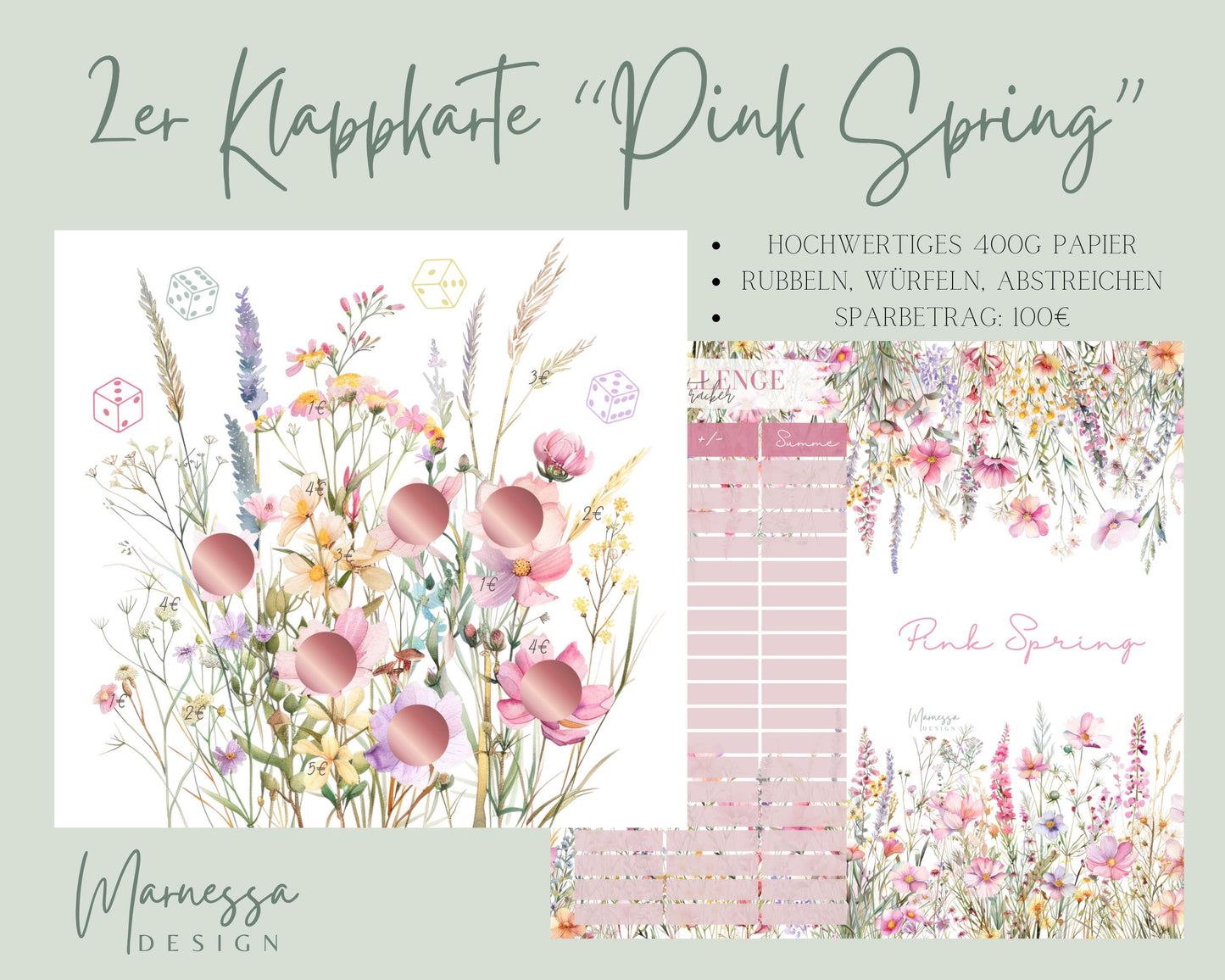 2er Klappkarte Challenge | PINK SPRING