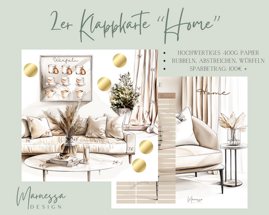 2er Klappkarte Challenge | HOME (B-Ware)
