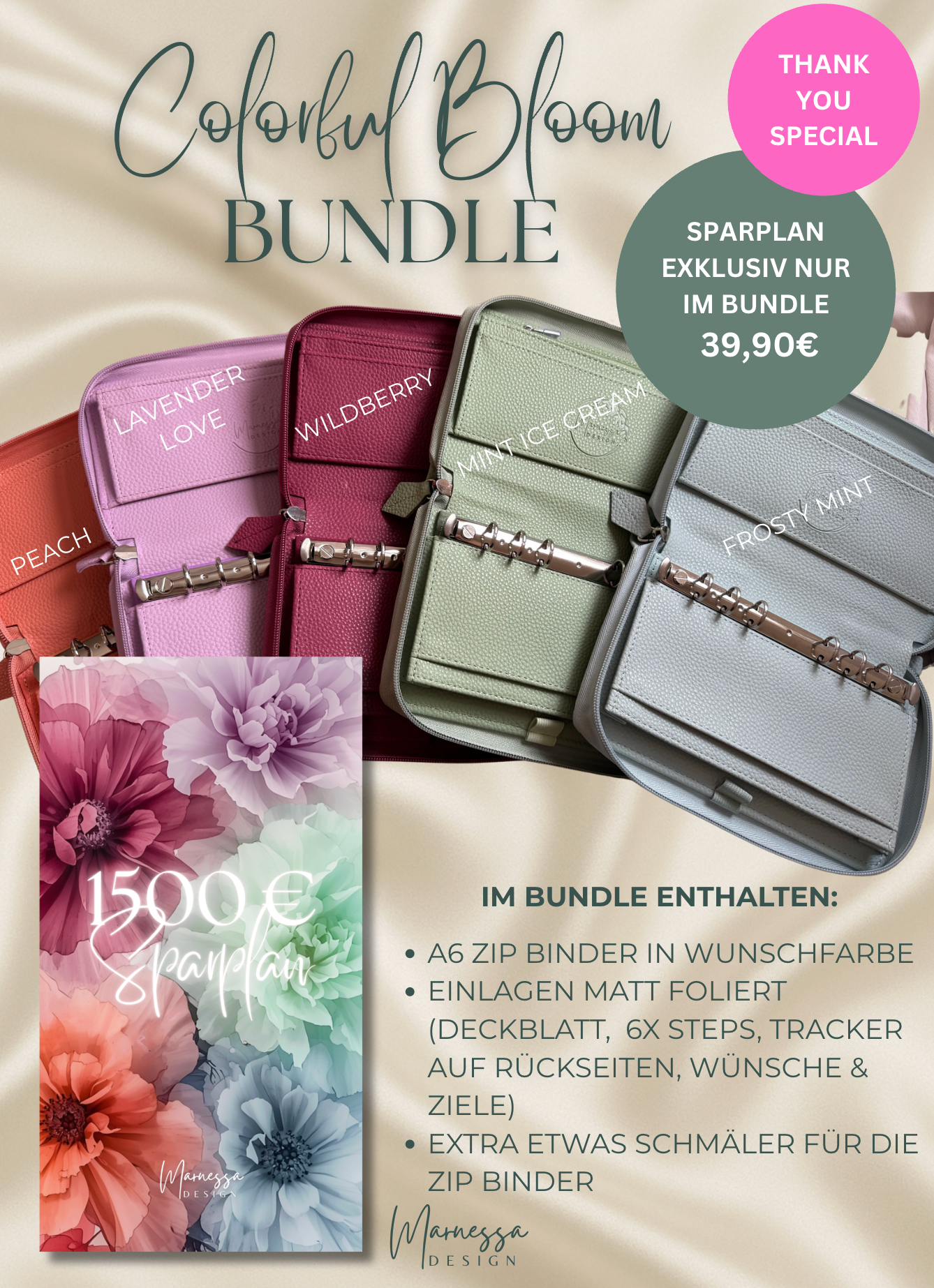 1500 € SPARPLAN | BUNDLE "COLORFUL BLOOM" - THANK YOU SPECIAL