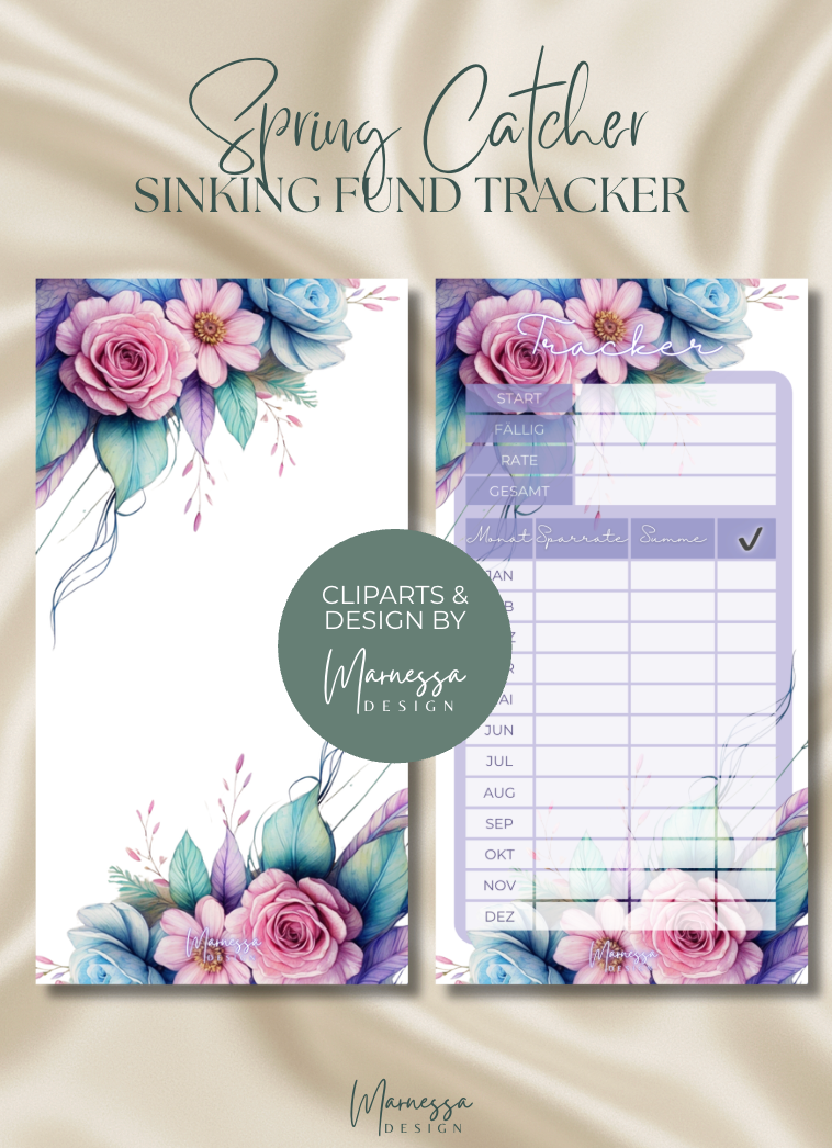 SPRING CATCHER | A6 Sinking Fund Tracker | blanko | matt foliert | A6
