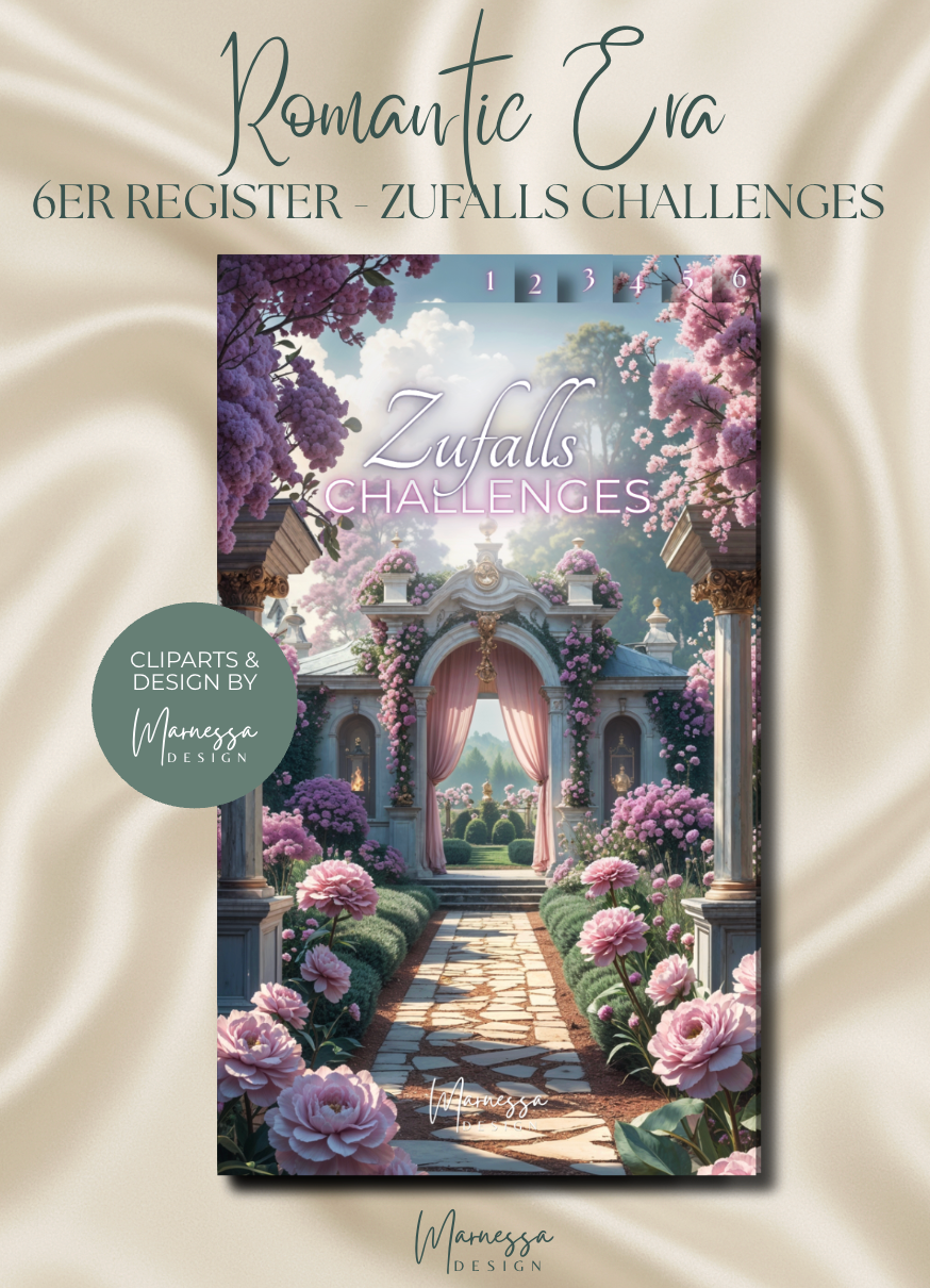 6er Register | ZUFÄLLE | ZUFALLS CHALLENGES | ROMANTIC ERA | matt foliert | A6