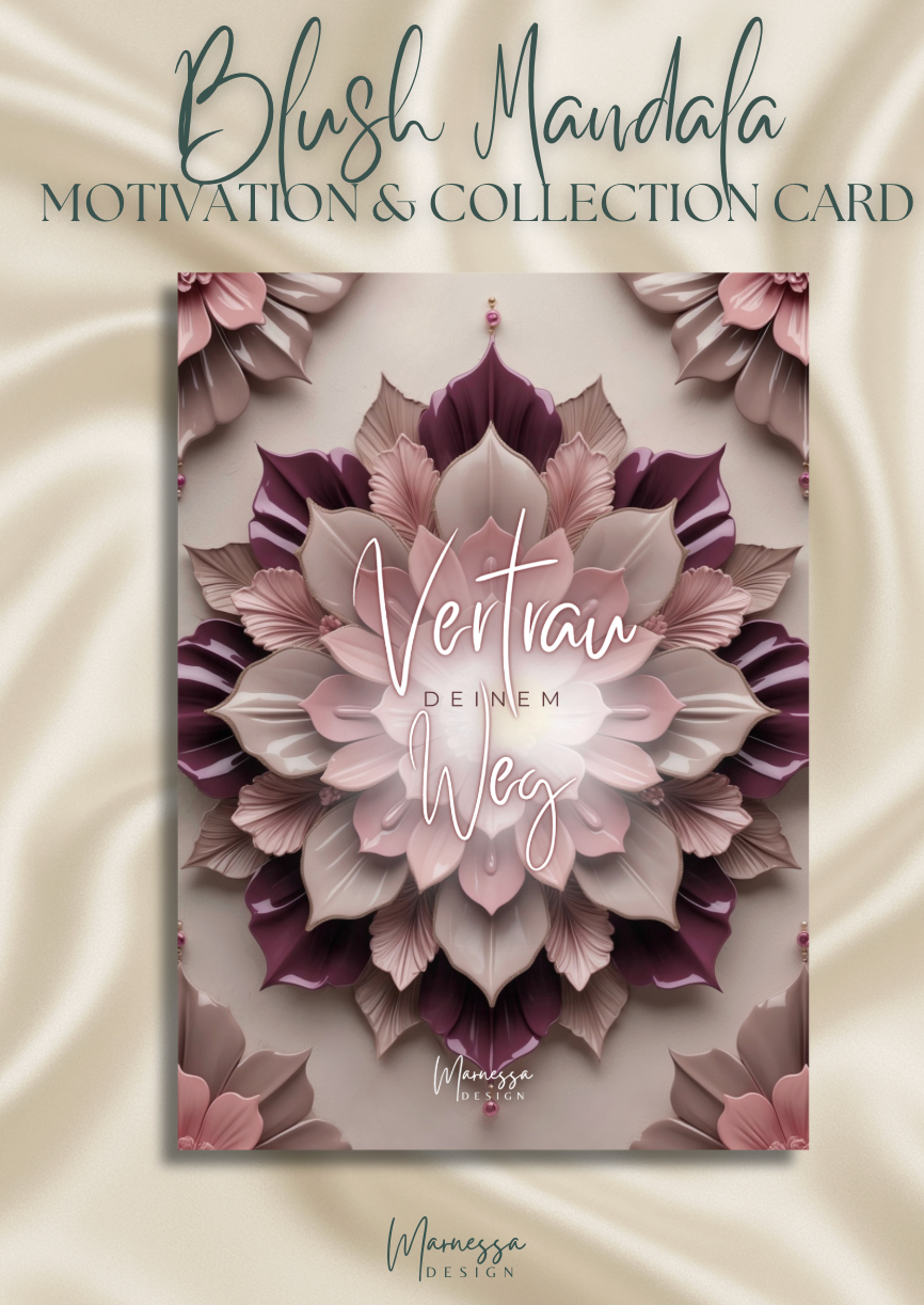 Postkarte | MOTIVATION & COLLECTION CARD | BLUSH MANDALA
