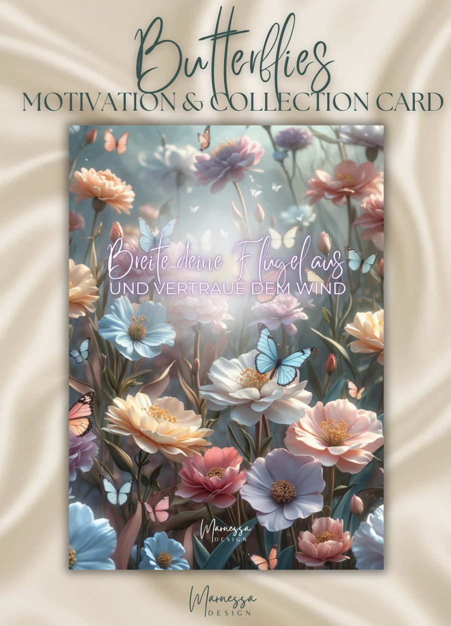 Postkarte | MOTIVATION & COLLECTION CARD | BUTTERFLIES