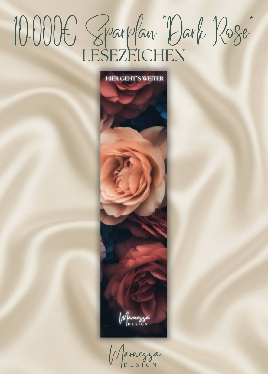 10000 € Sparplan | EINLAGEN "DARK ROSE" | matt foliert | A5