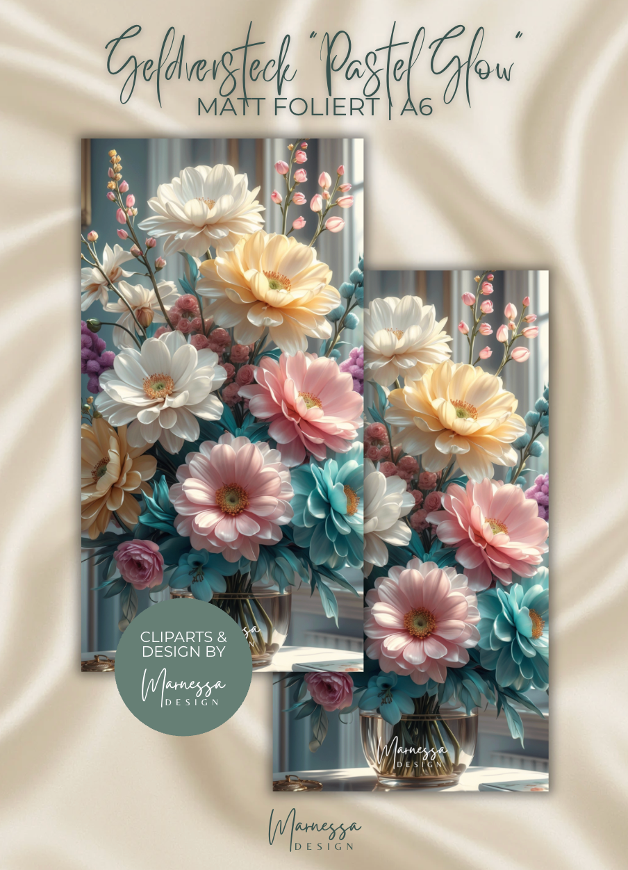 PASTEL GLOW | Geldversteck Dashboard | Inlay | matt foliert | A6