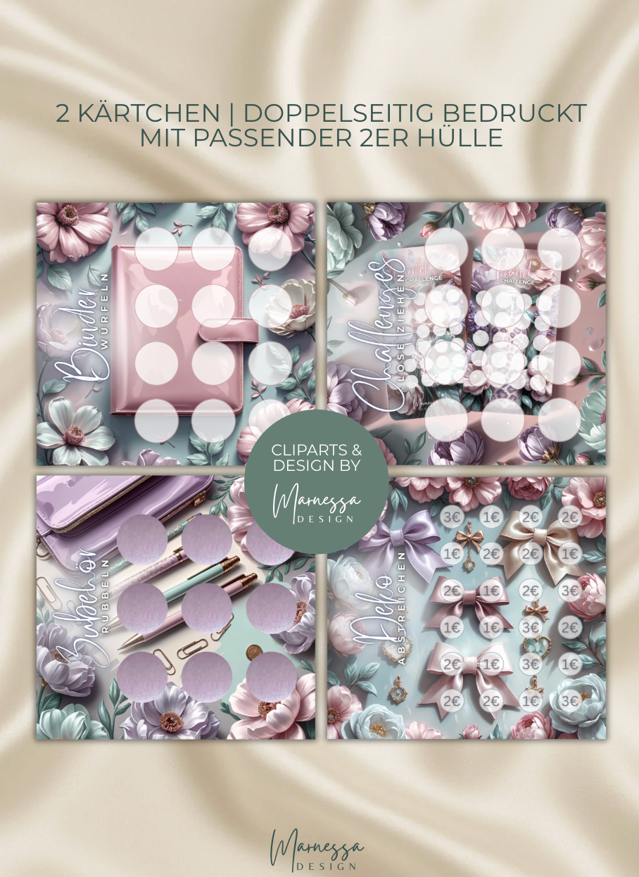 BUDGETING ESSENTIALS | Sparchallenge zum einheften | matt foliert | A6