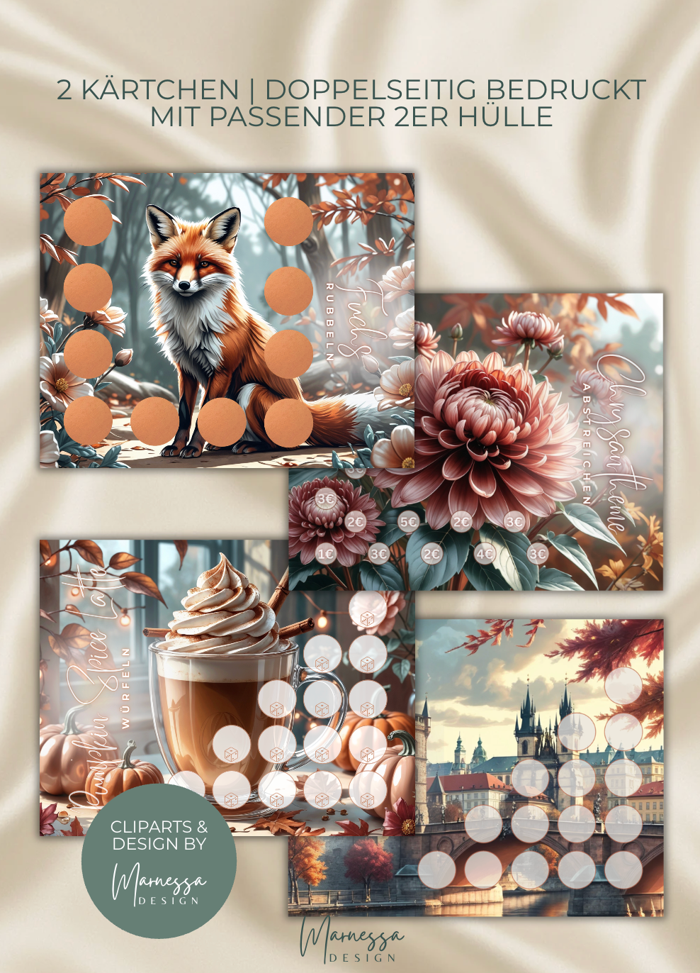 HERBST COLLECTION | Sparchallenge zum einheften | matt foliert | A5
