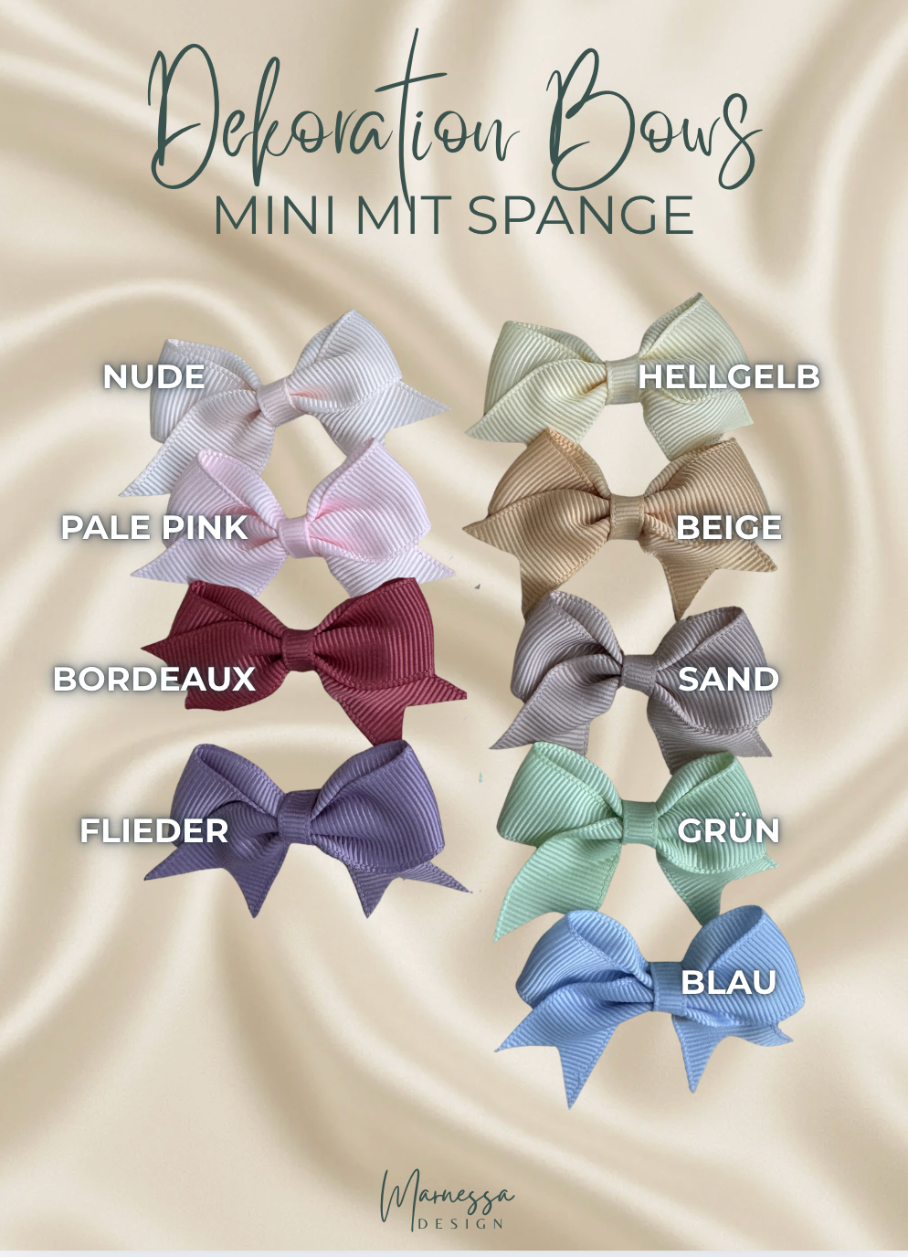 DECORATIONS BOWS "MINI" | mit Spange