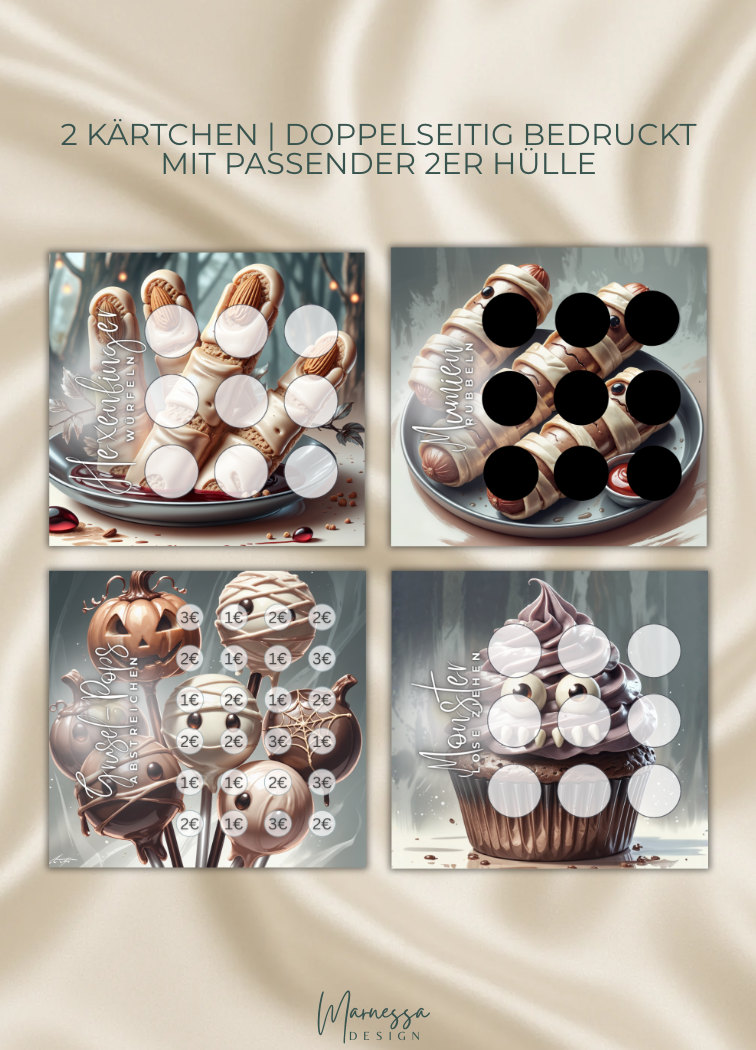 SPOOKY FOOD | Sparchallenge zum einheften | matt foliert | A6