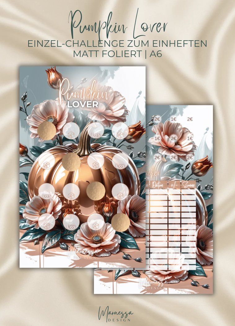 PUMPKIN LOVER | Einzel-Challenge zum einheften | matt foliert | A6