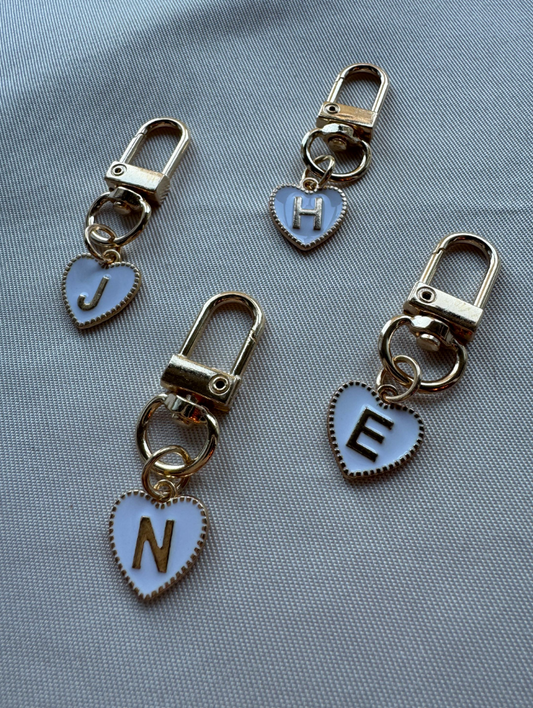 Herz-Anhänger HEART mit Initial | WHITE