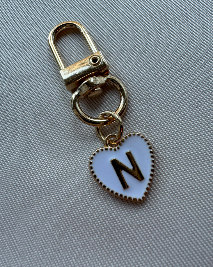 Herz-Anhänger HEART mit Initial | WHITE