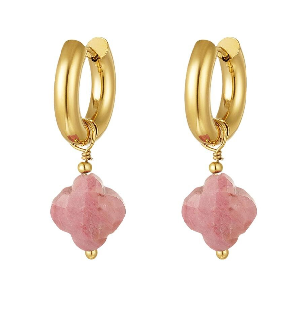 2 in 1 Ohrringe MINDY | GOLD & ROSA