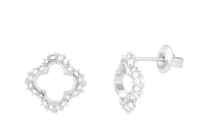 Ohrstecker DIAMOND CLOVER  | SILBER