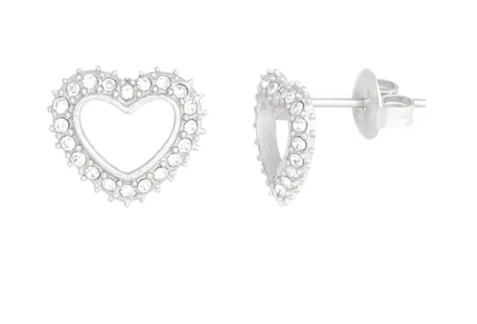 Ohrstecker DIAMOND HEART | SILBER