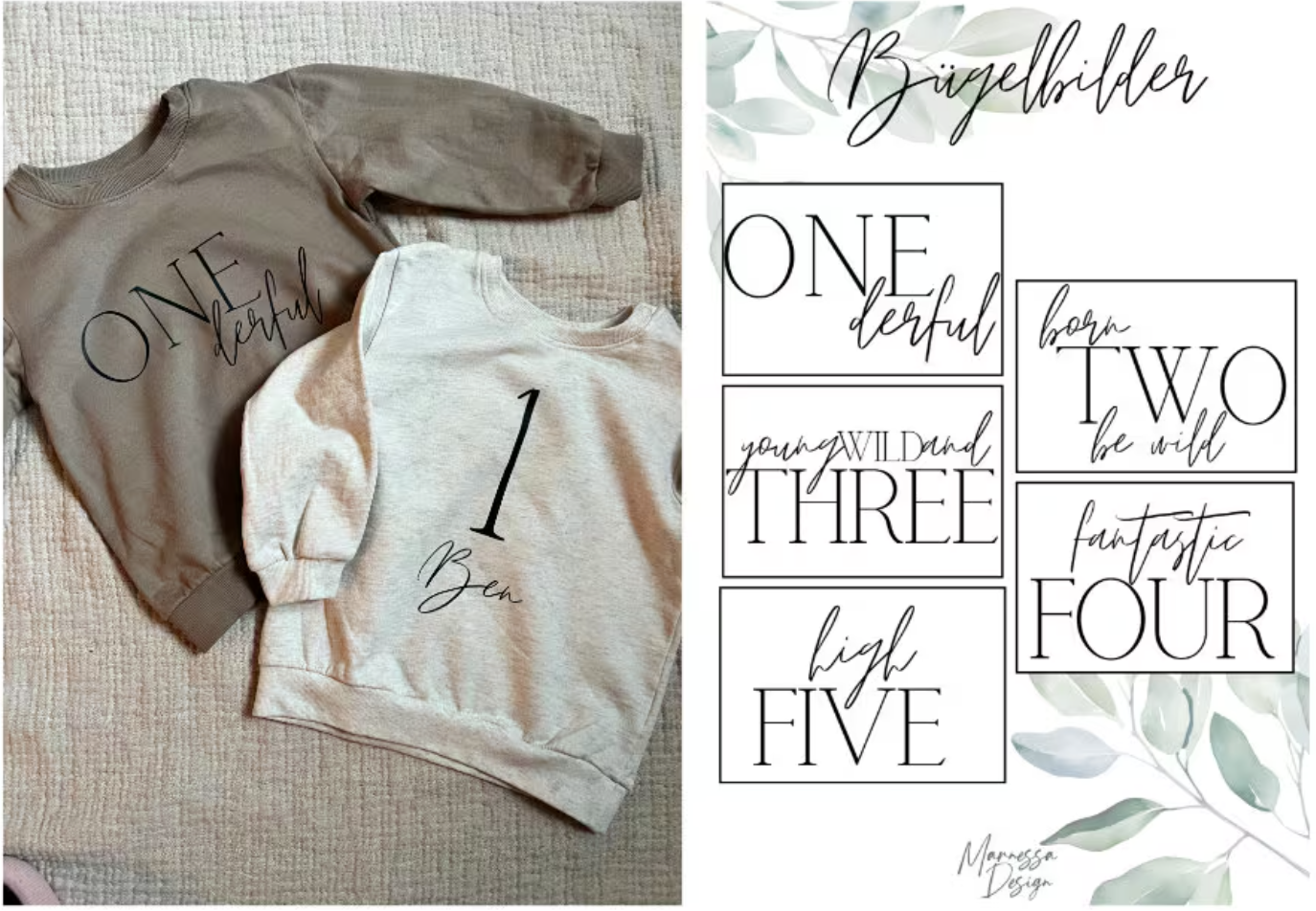 Bügelbilder | BIRTHDAY 1-5 JAHRE