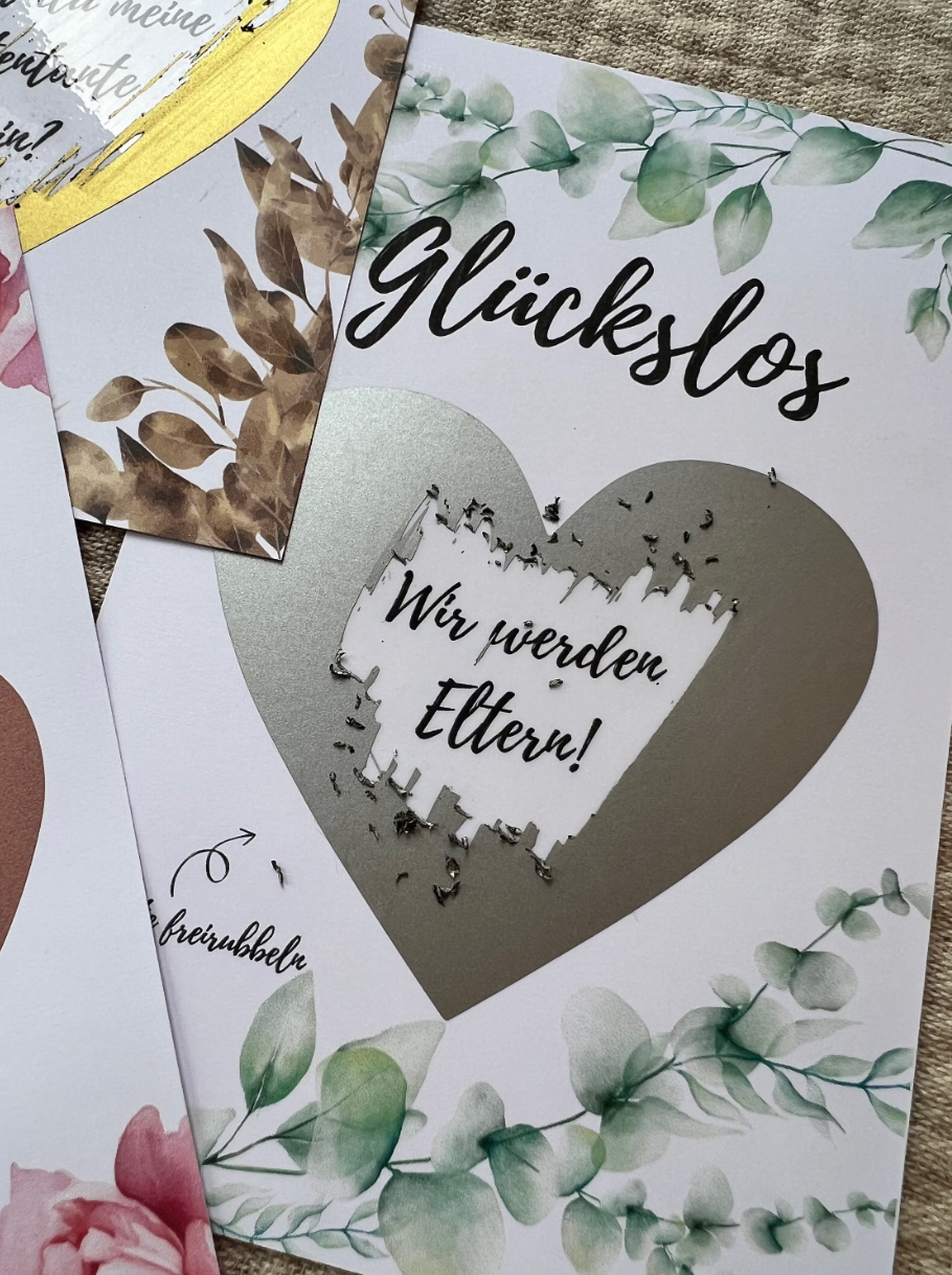 Rubbellose um die Schwangerschaft zu verkünden