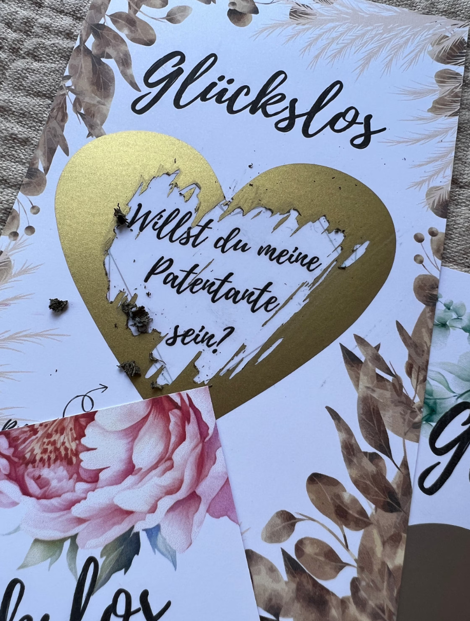 Rubbellose um die Schwangerschaft zu verkünden