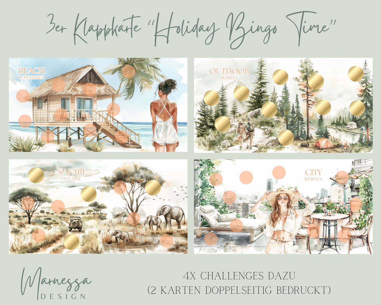 3er Klappkarte Challenge | HOLIDAY BINGO TIME (B-Ware)