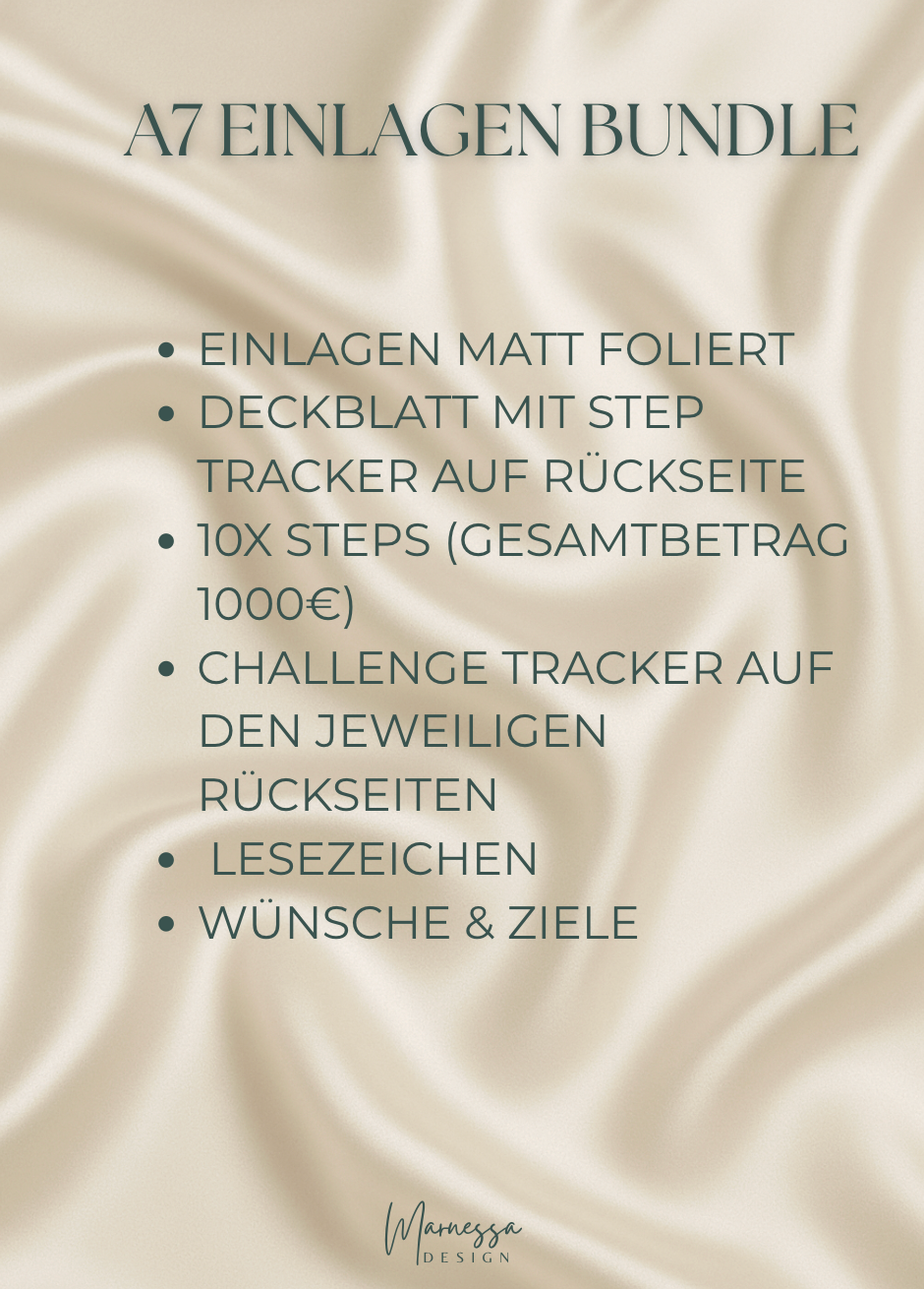 A7 MIX & MATCH - MEIN SPARPLAN | EINLAGEN BUNDLE "PASTEL LEO" | matt foliert