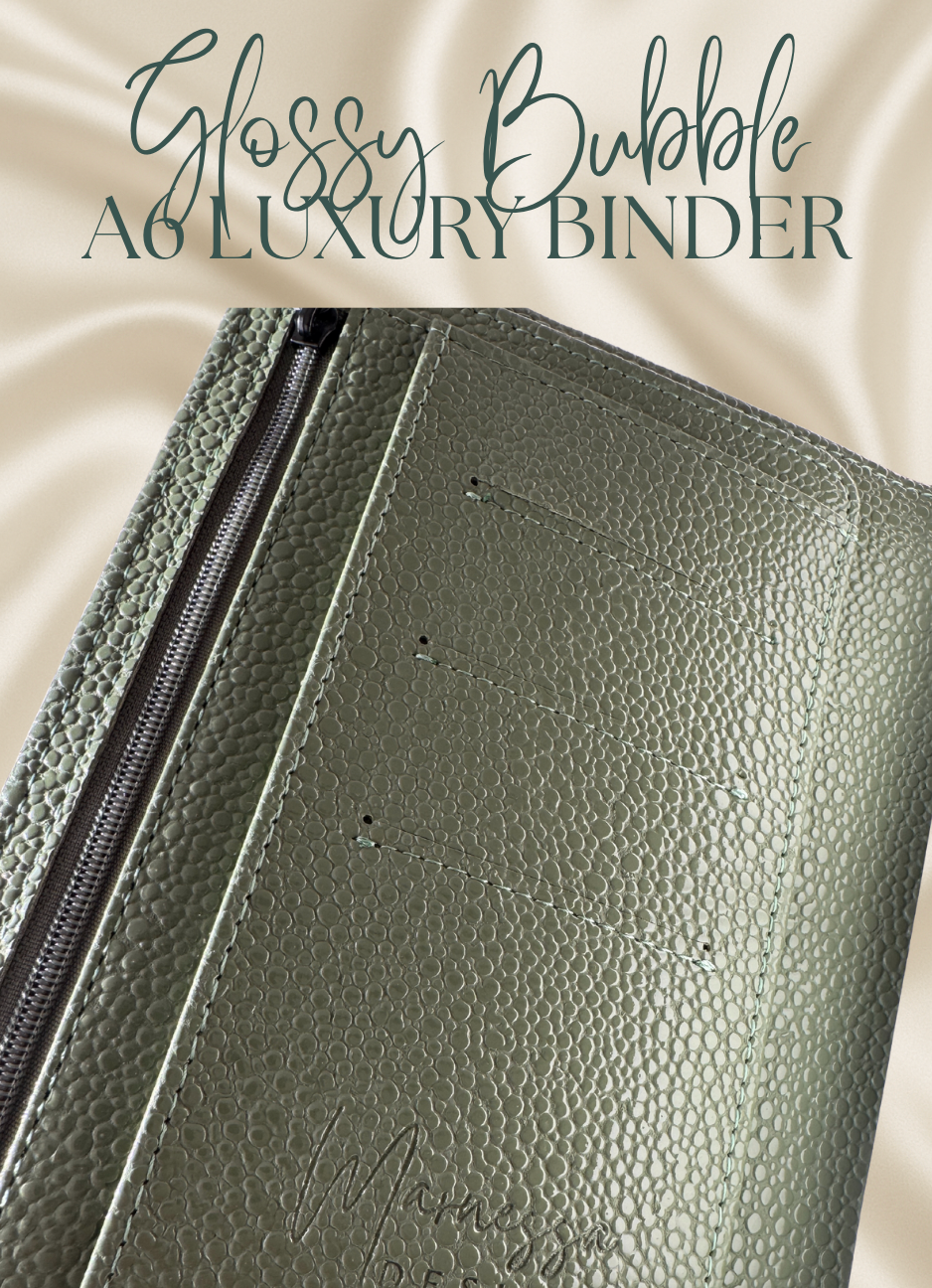 A6 Luxury Binder mit Flyleaf | GLOSSY BUBBLE