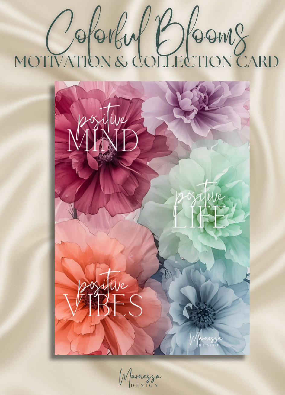 Postkarte | MOTIVATION & COLLECTION CARD | COLORFUL BLOOMS