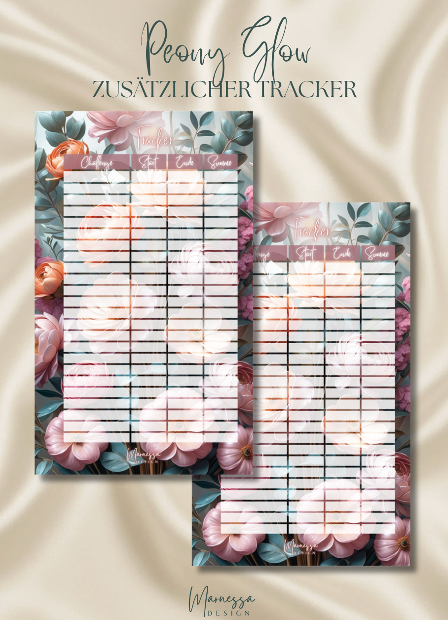 6er Register "WISHES" | ZUFALLS CHALLENGES | PEONY GLOW | matt foliert | A6