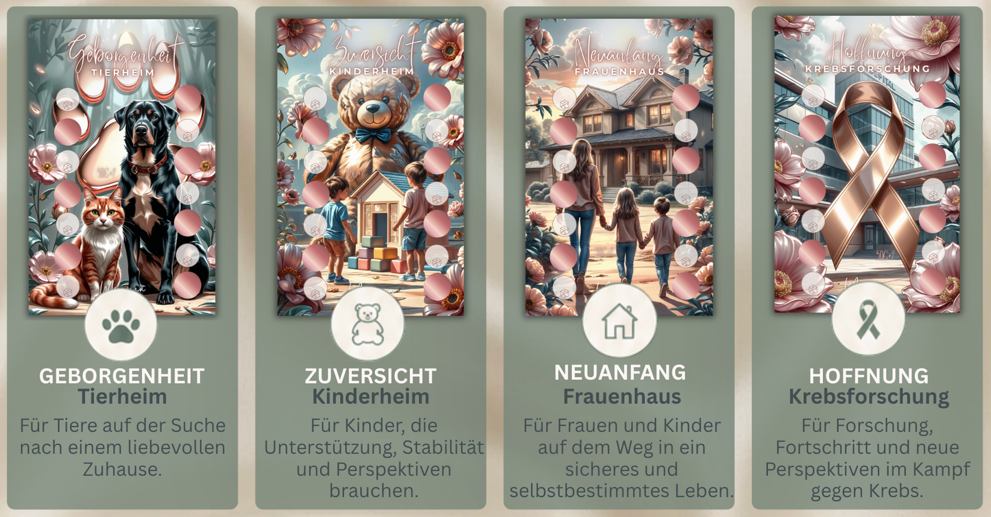 CHARITY COLLECTION | matt foliert | A6 | Spendenaktion