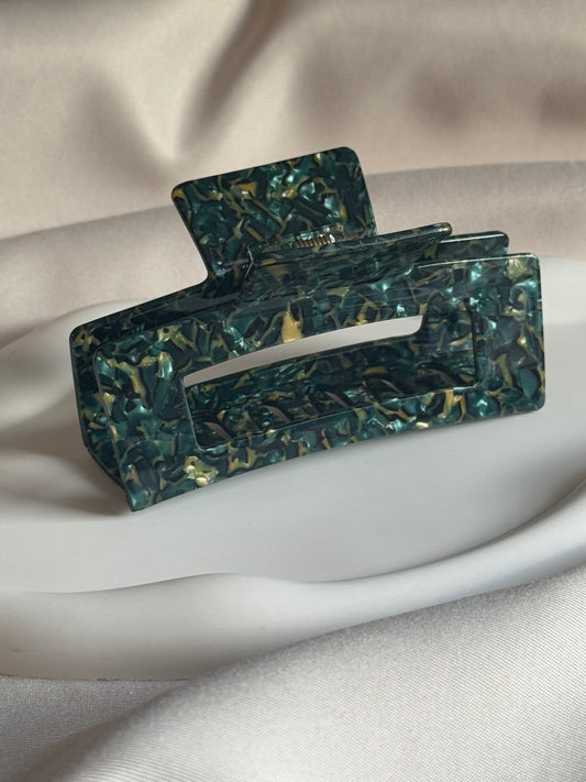 Haarklammer aus Acetat L | EMERALD PASSION