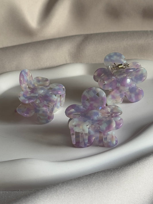 Haarklammer FLOWERFUL MINI aus Acetat | LAVENDER DREAM