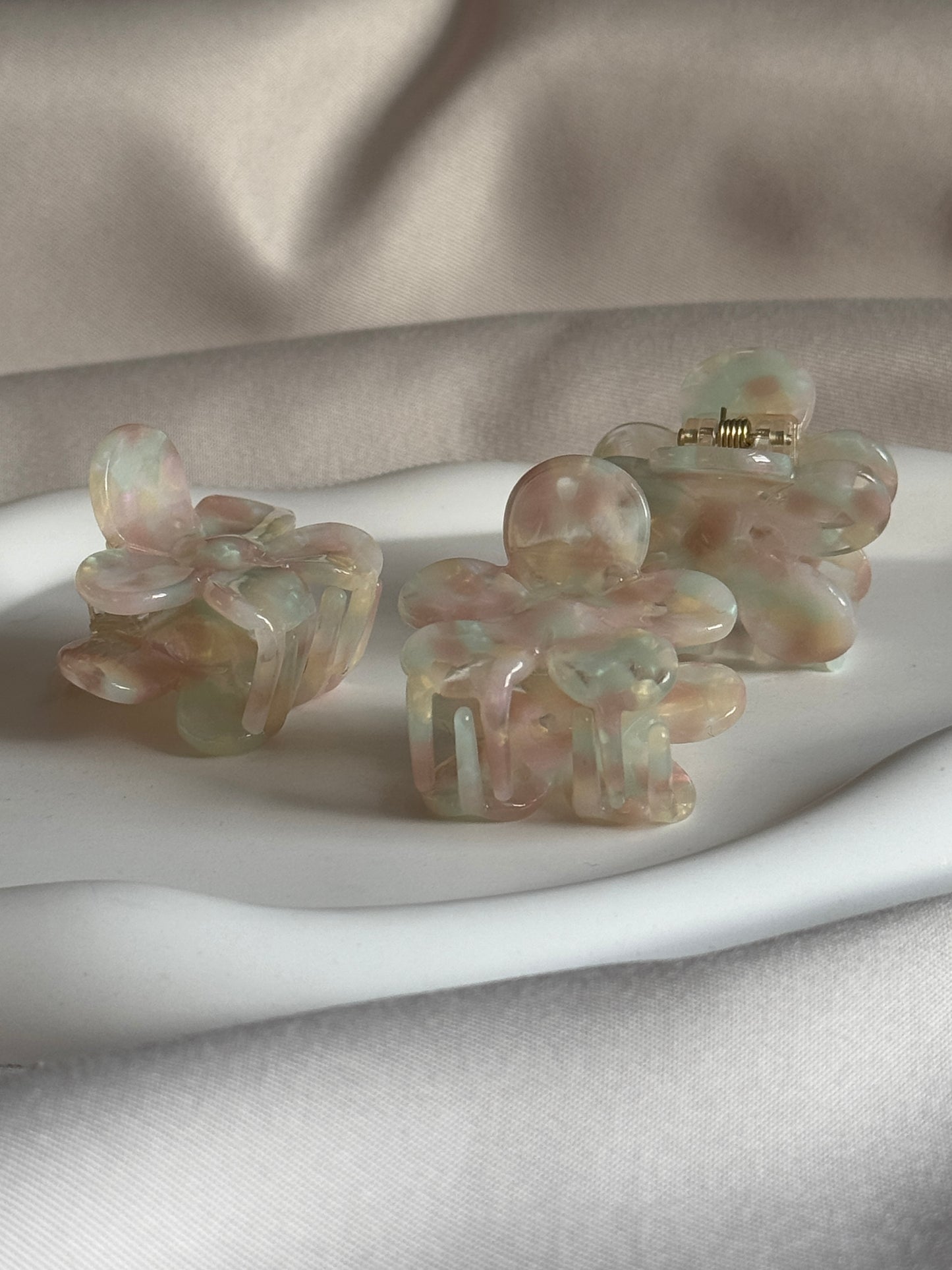 Haarklammer FLOWERFUL MINI aus Acetat | PASTEL DREAM