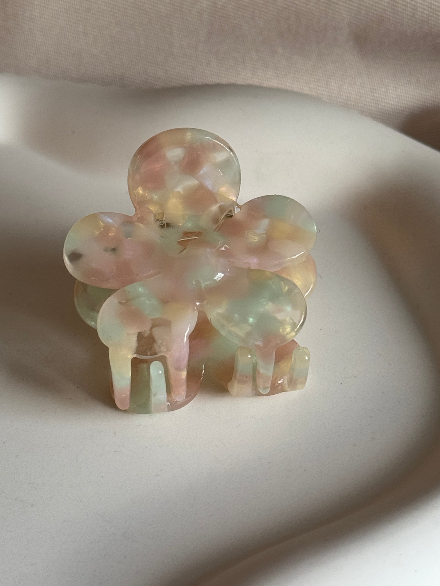Haarklammer FLOWERFUL MINI aus Acetat | PASTEL DREAM
