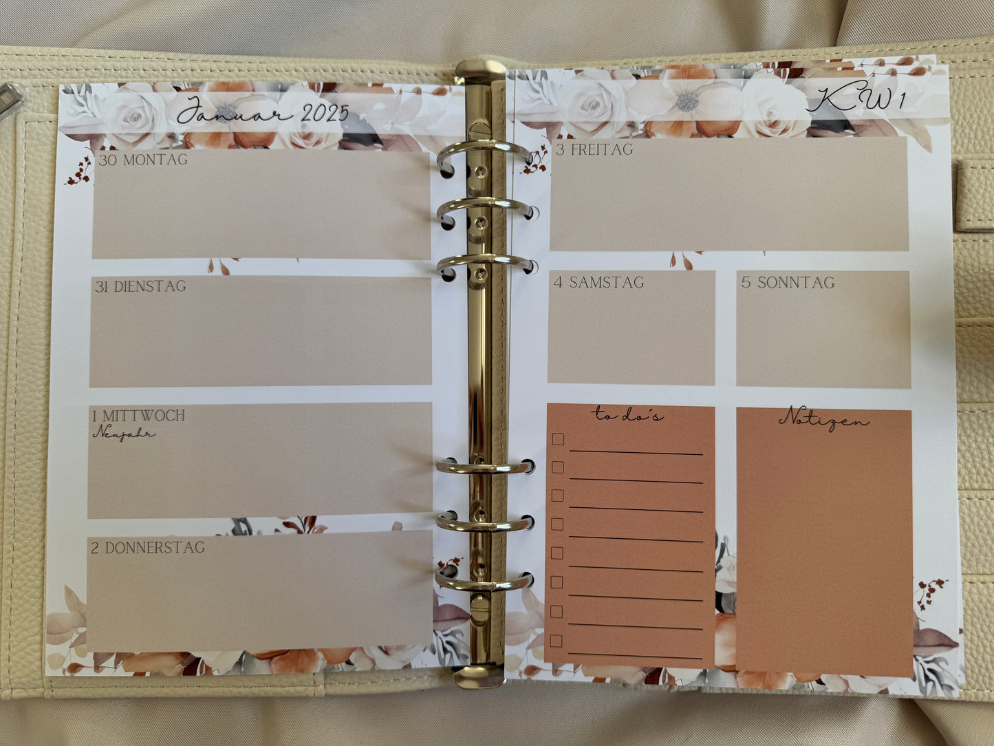 Kalender Einlagen im A5 Format | FLOWERS