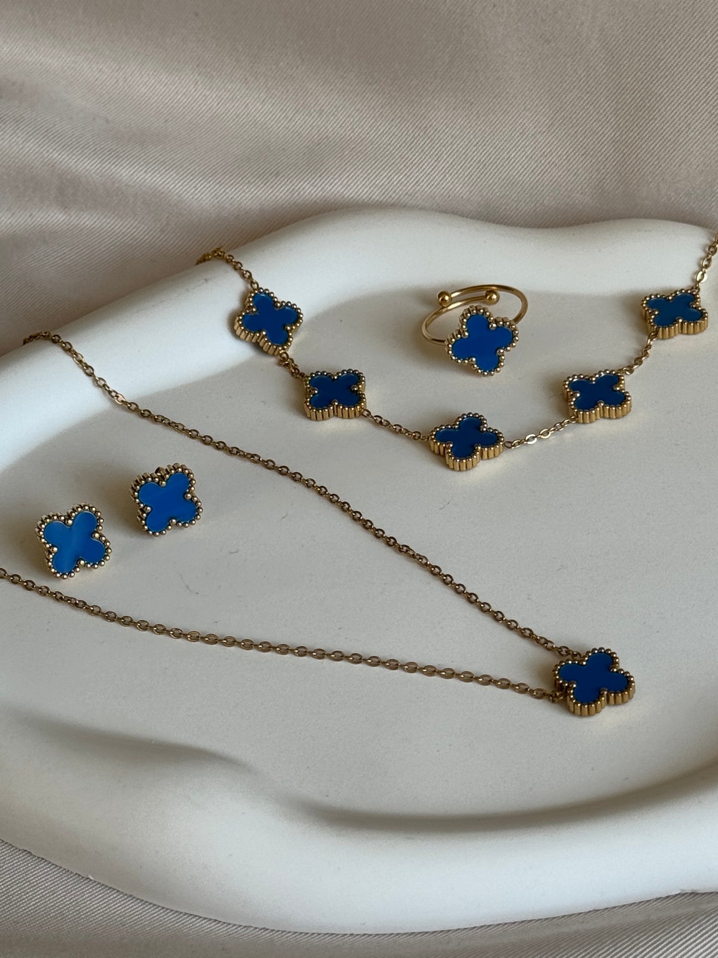 Ring CLASSY CLOVER | BLUE