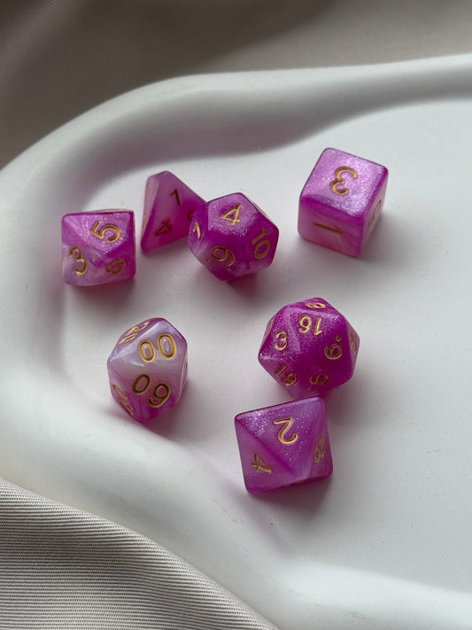 Würfel 7er Set UNIVERSE | PINK