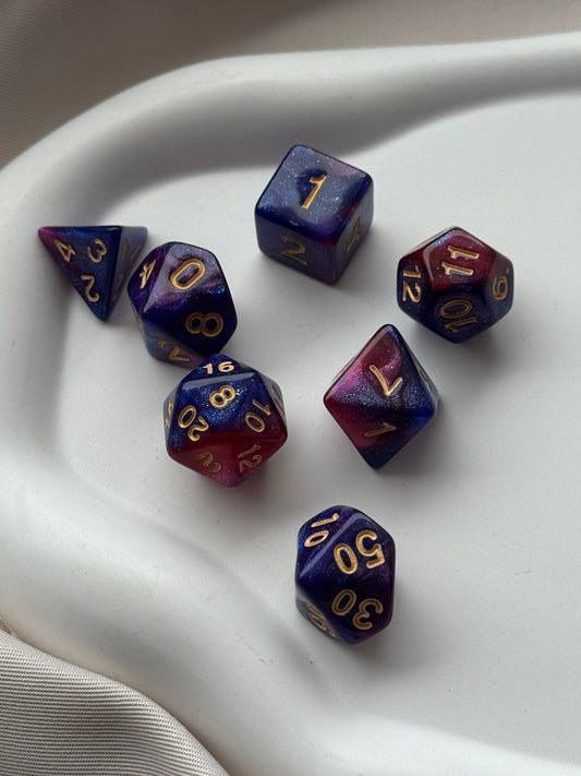 Würfel 7er Set UNIVERSE | PURPLE