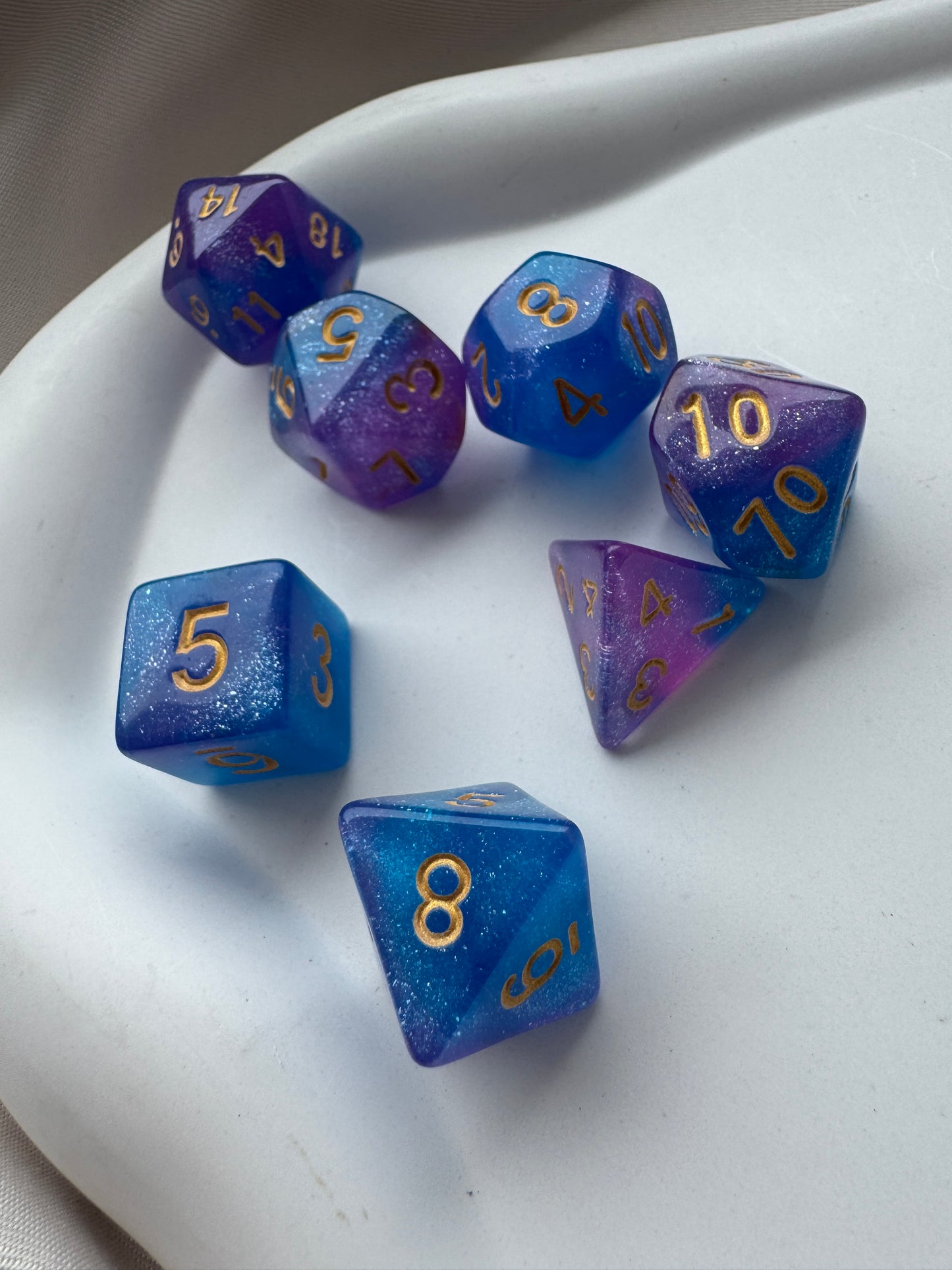 Würfel 7er Set UNIVERSE | BLUE