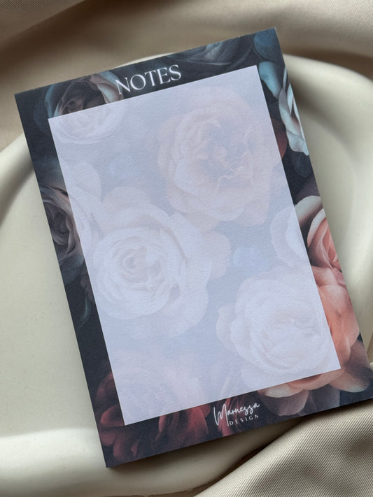 DIN A6 Notizblock | DARK ROSE