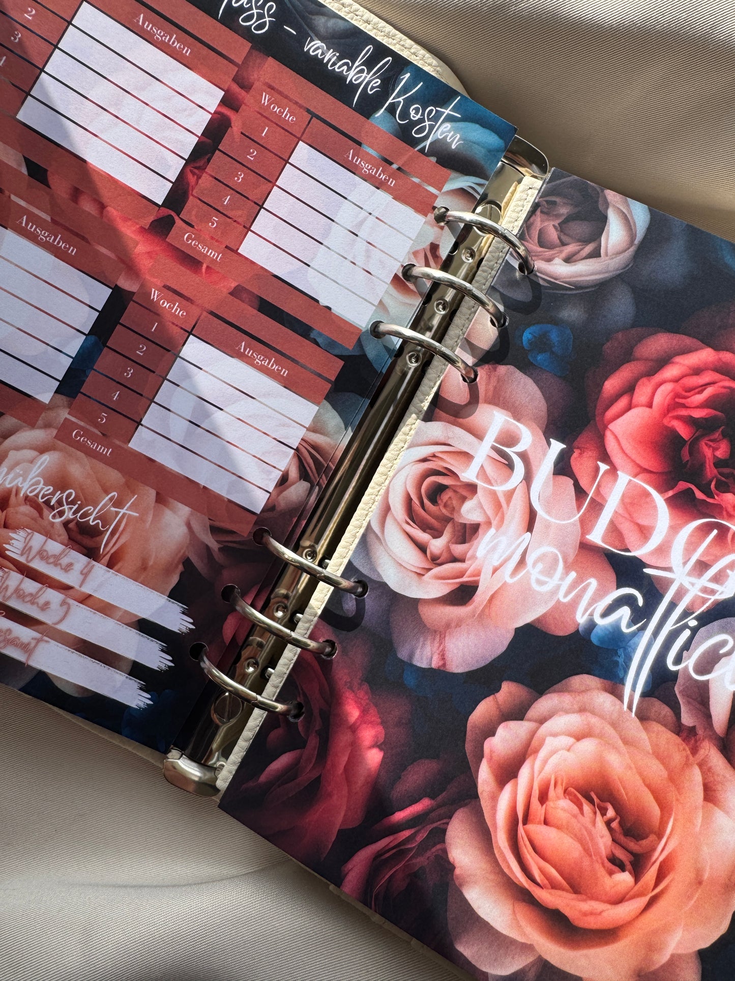 Budget Planer Finanzplaner Einlagen A5 Format | DARK ROSE