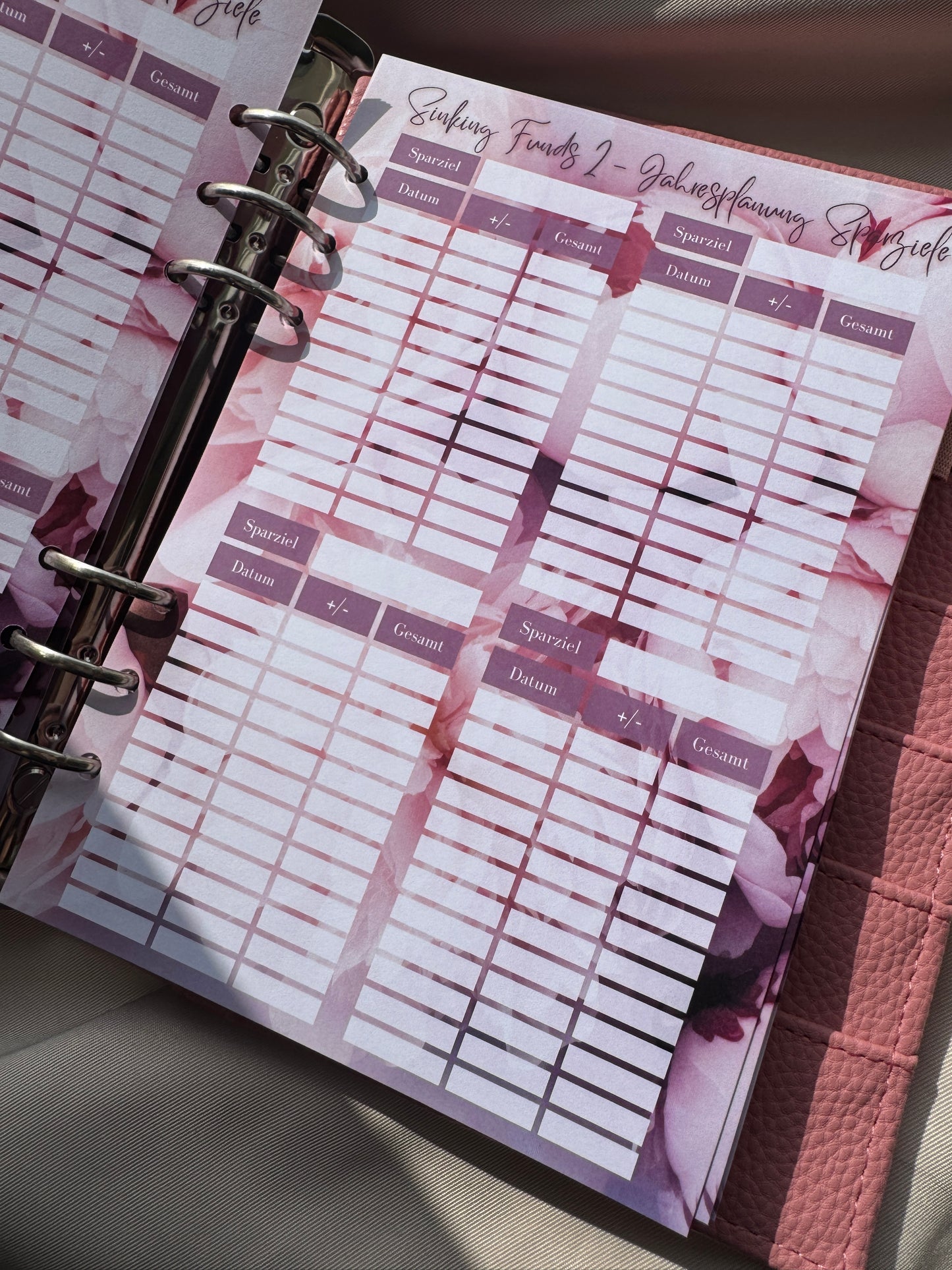 Budget Planer Finanzplaner Einlagen A5 Format | PEONY DREAM