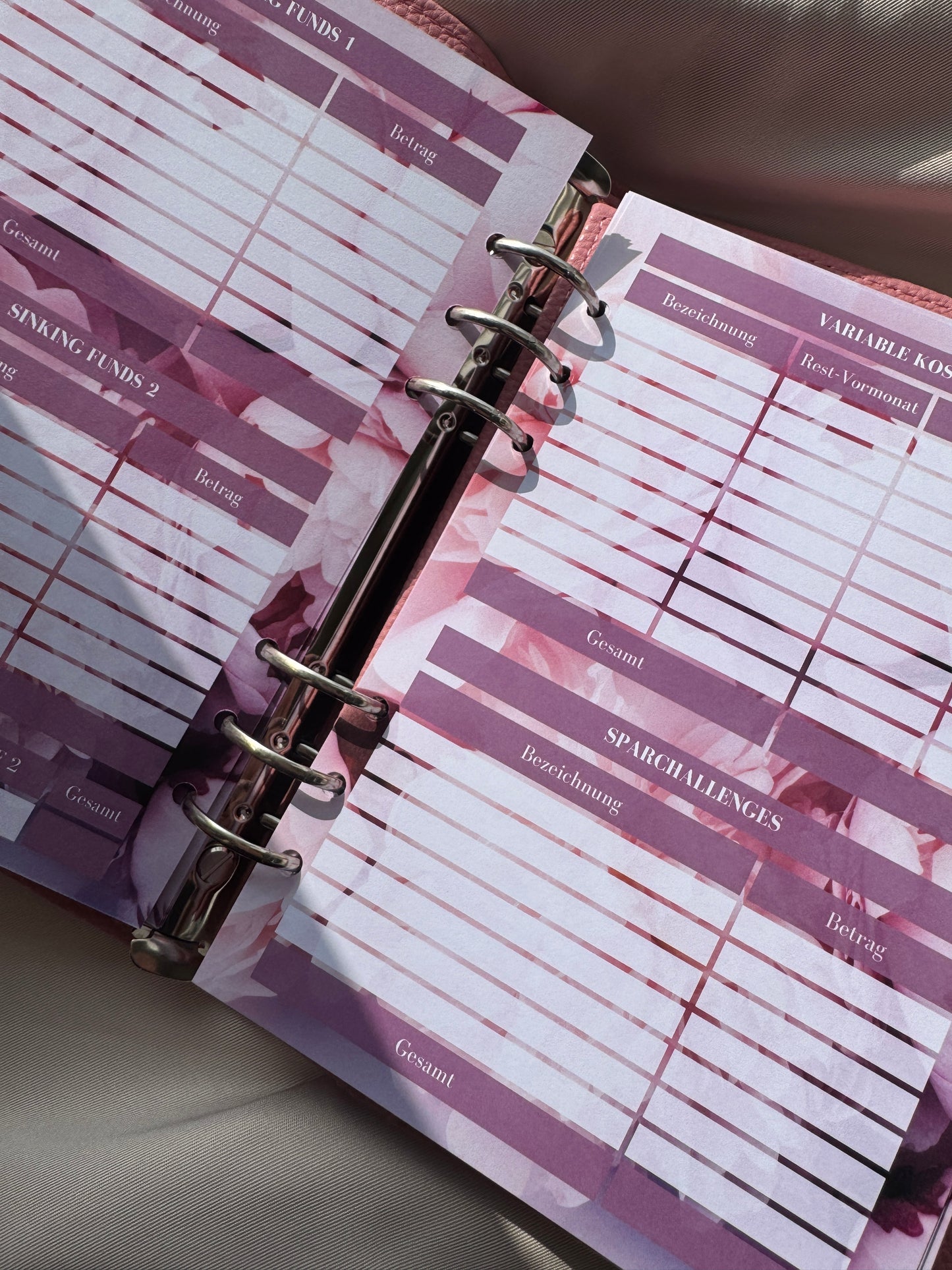 Budget Planer Finanzplaner Einlagen A5 Format | PEONY DREAM