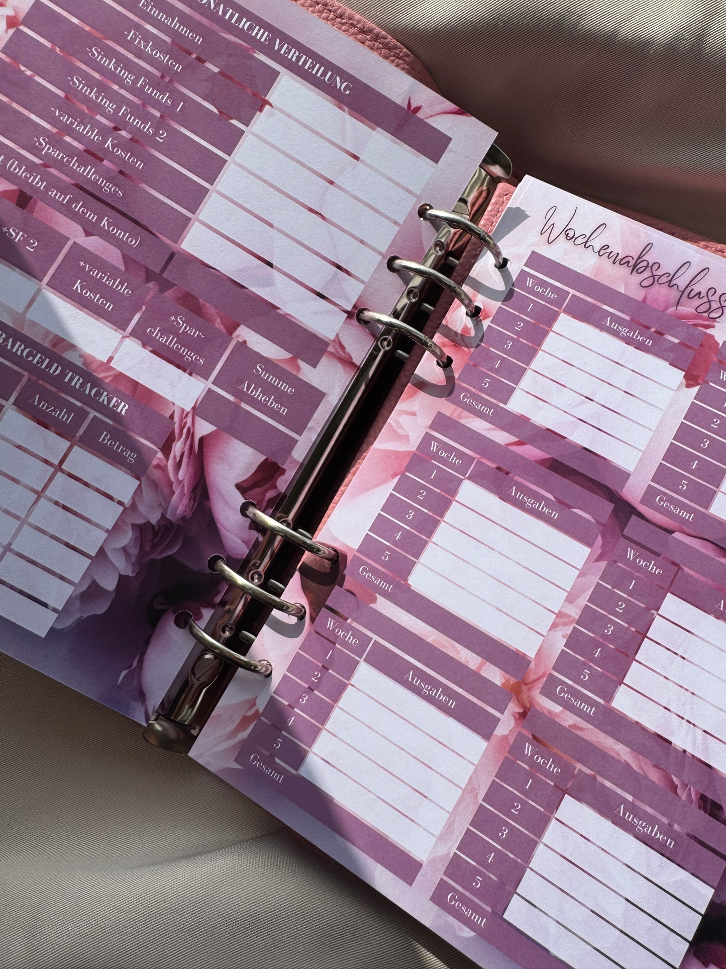 Budget Planer Finanzplaner Einlagen A5 Format | PEONY DREAM